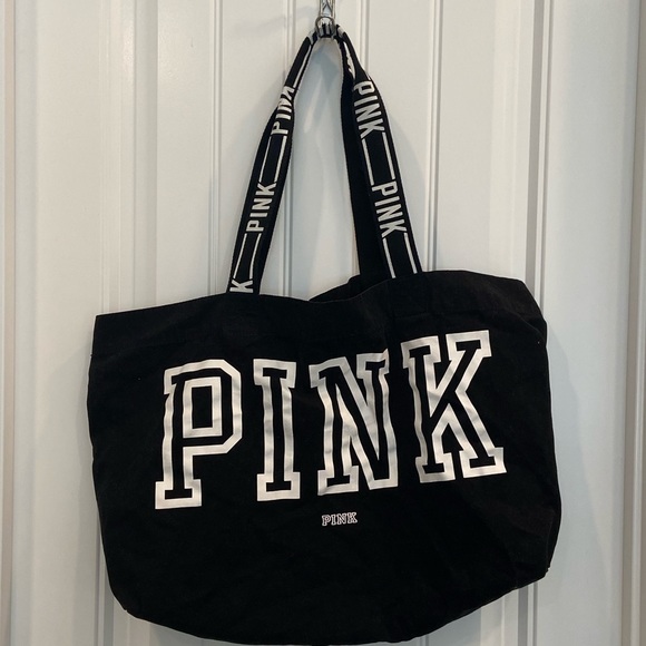 PINK Victoria's Secret Handbags - Victoria’s Secret Pink Black Travel Bag